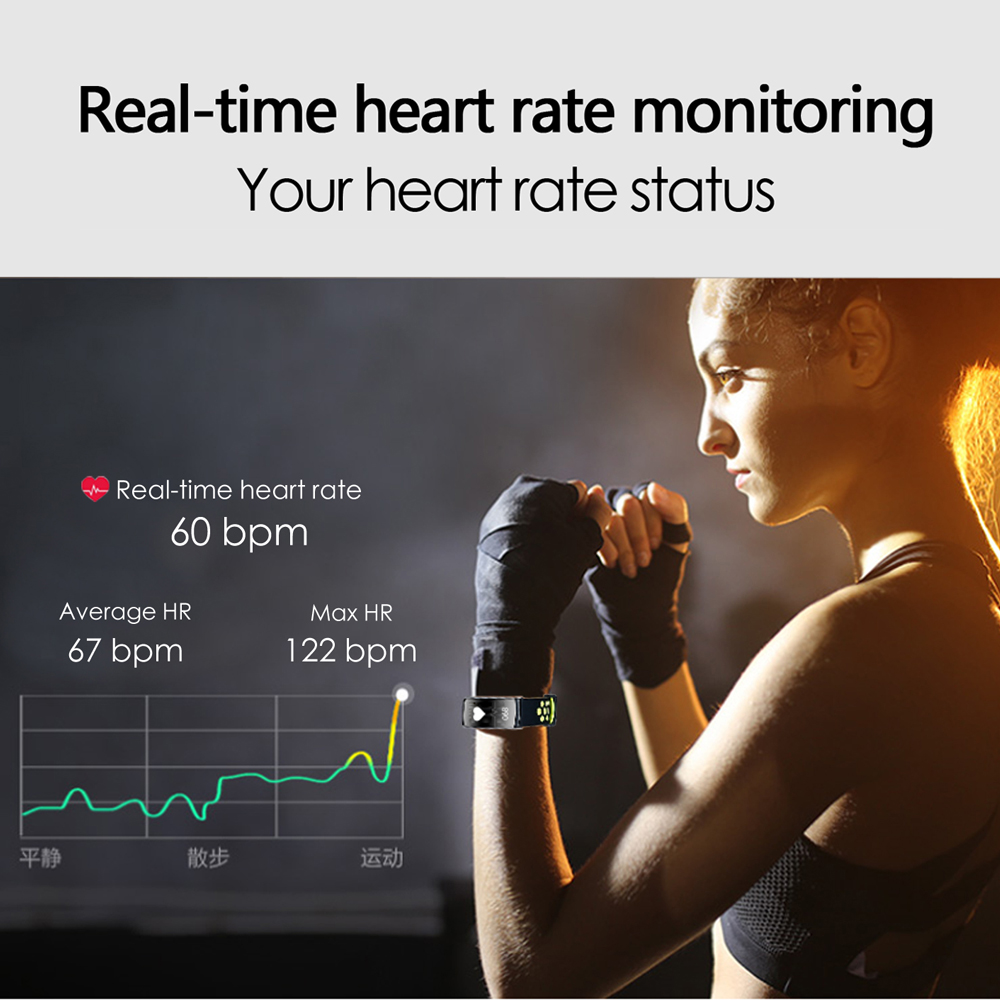 Q8 Smart Wristband Waterproof Blood Pressure Heart Rate Monitor Fitness Tracker