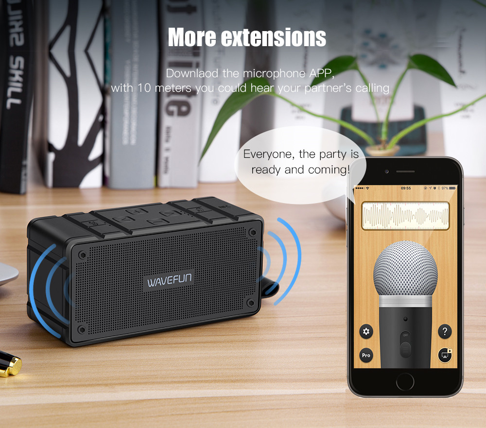 Wavefun Cuboid Mini Portable IP65 Waterproof Bluetooth Speaker