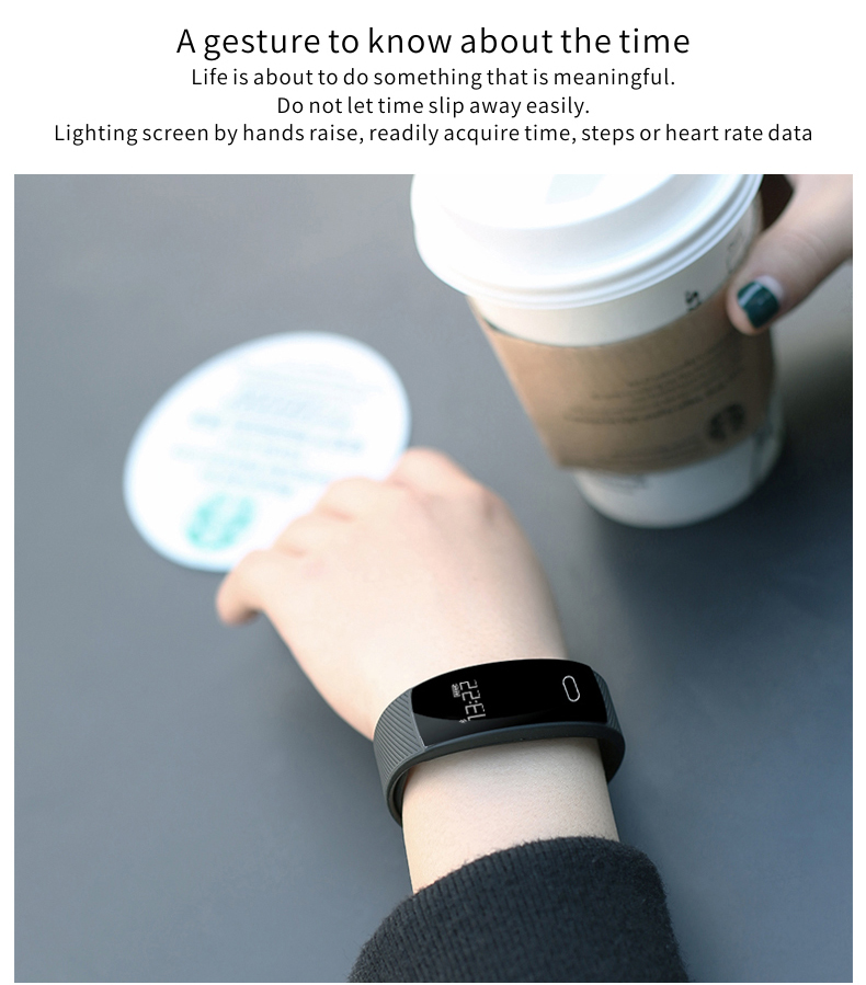 QS80 Waterproof Smart Wristband Blood Pressure Heart Rate Monitor