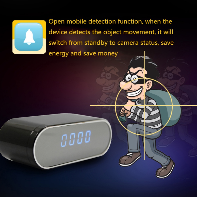 Z10 Mini Hidden Camera Clock 1080P Wireless Night Vision Mobile Phone Network Monitor