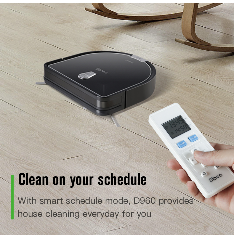 Dibea D960 Smart Sweeper Robot Vacuum Cleaner with Edge Cleaning Technology
