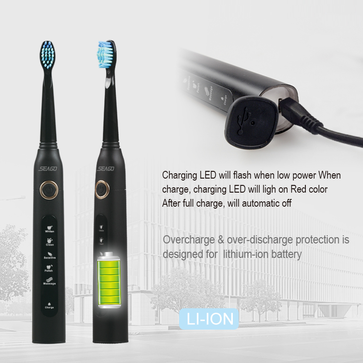 SEAGO SG - 507 Electric Sonic Toothbrush USB Rechargeable 5 Optional Modes