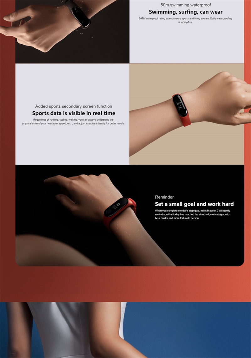 Xiaomi Mi Band 3 Smart Bracelet Heart Rate Monitor Gearvita 