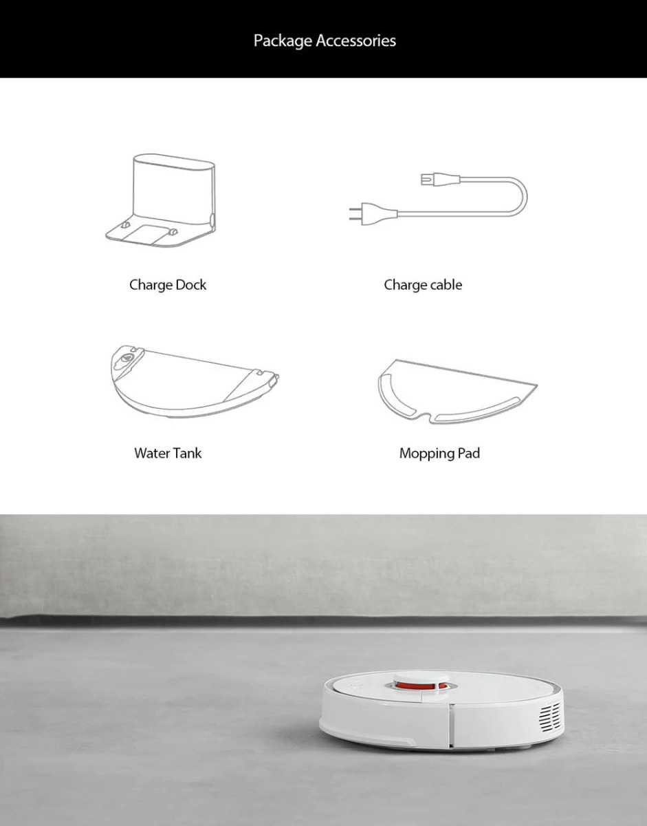 Xiaomi Roborock S50 Smart Robot Vacuum Cleaner-2nd Gen ...