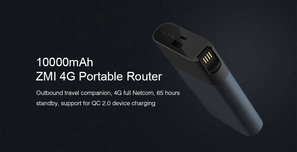 10000mah zmi 4g portable router
