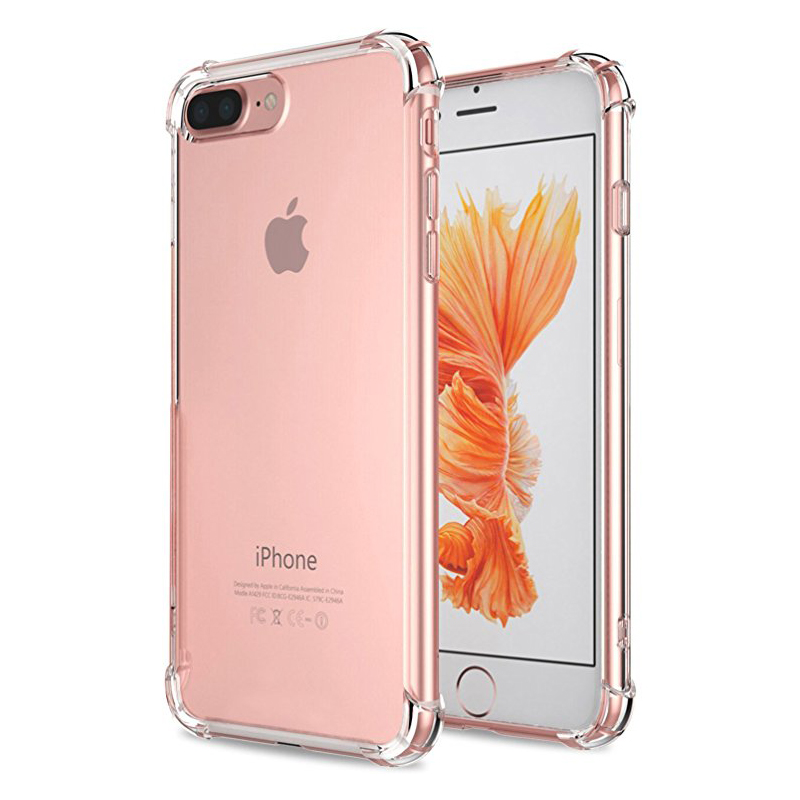 Clear Soft TPU Cover Case with Drop Protection Corners for iPhone 6/ 6s/ 6p/ 6s p/ 7/ 8/ 7p/ 8p 