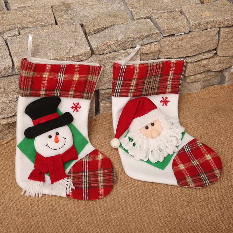 Hot Selling Christmas Ornament Sacks Christmas Pendant Socks Gift Bags 16-inch single-head Christmas ornaments