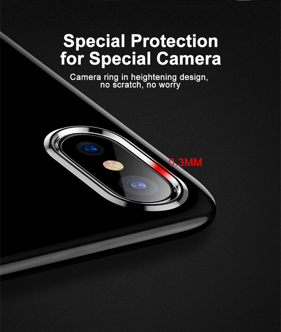 Baseus Ultra Thin Soft Silicone Phone Case for iPhone X(ARAPIPHX-B) 