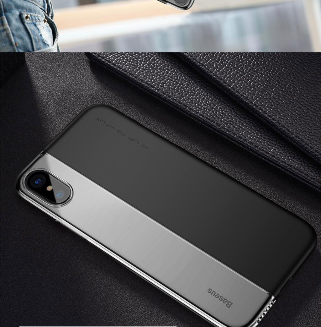 Baseus ARAPIPHX-RY Half to Half Case for iPhone X