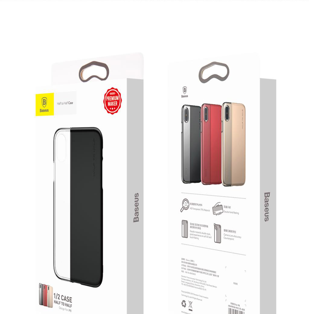 Baseus ARAPIPHX-RY Half to Half Case for iPhone X