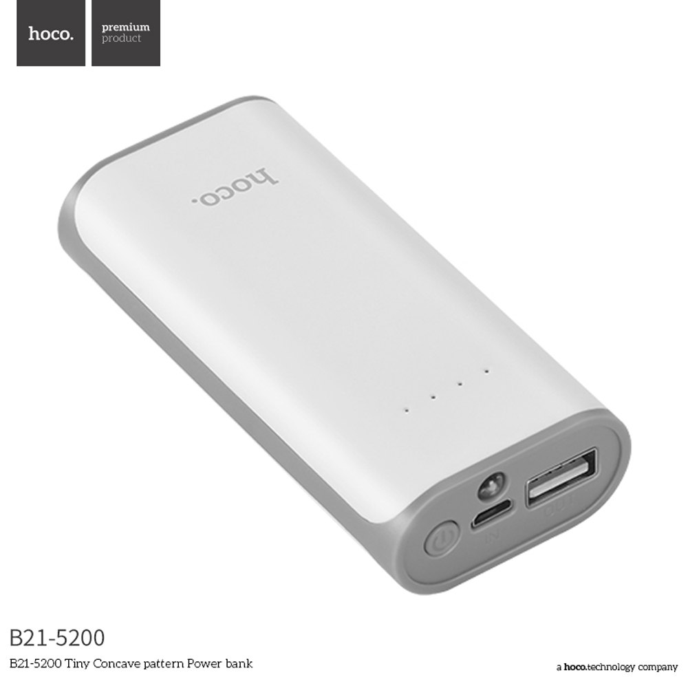 HOCO B21 5200mAh Mini USB Power Bank 