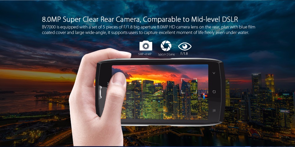Blackview BV7000 4G IP68 Waterproof Smartphone 2GB RAM 16GB ROM 5.0 Inchs Fingerprint  