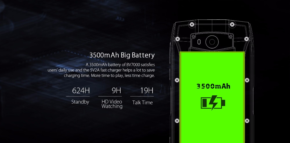 Blackview BV7000 4G IP68 Waterproof Smartphone 2GB RAM 16GB ROM 5.0 Inchs Fingerprint  