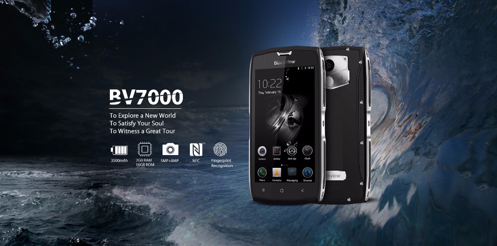 Blackview BV7000 4G IP68 Waterproof Smartphone 2GB RAM 16GB ROM 5.0 Inchs Fingerprint  