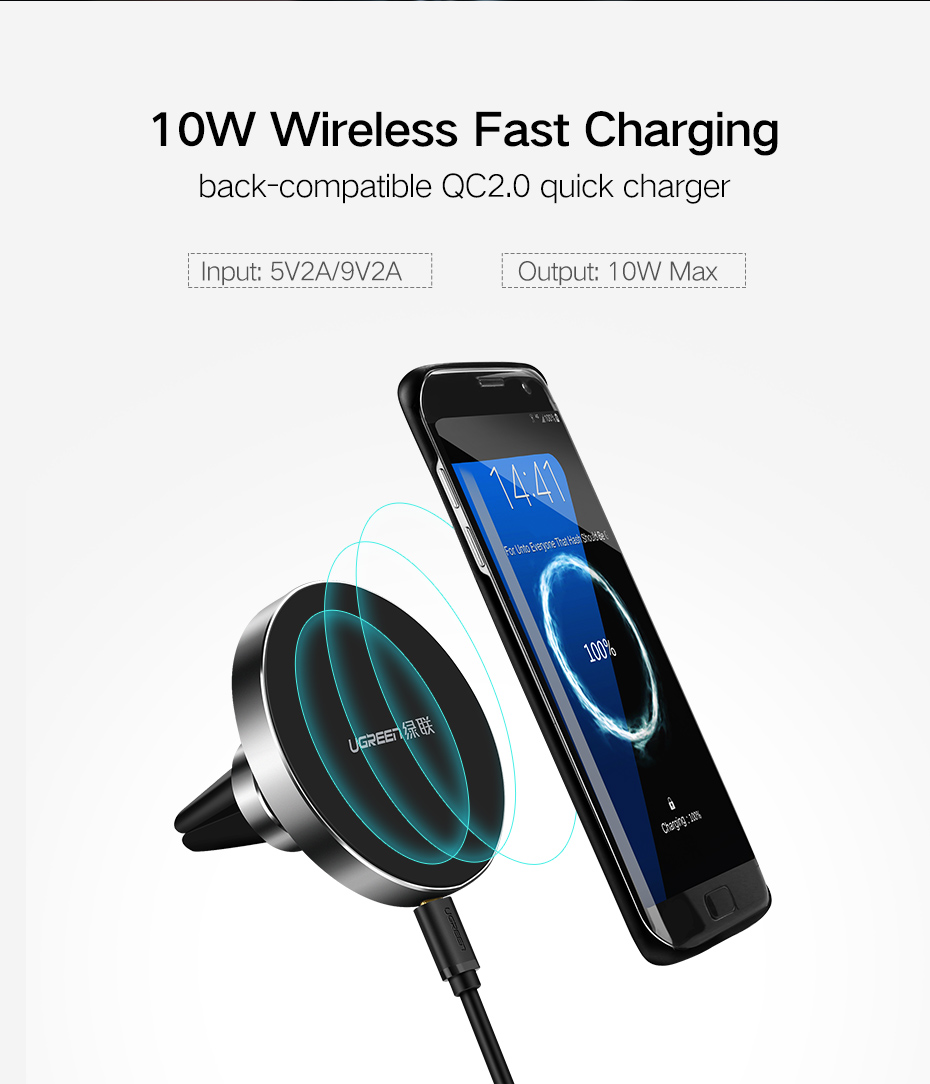 Ugreen CD157 Wireless Charger Car Holder for Samsung Galaxy S7