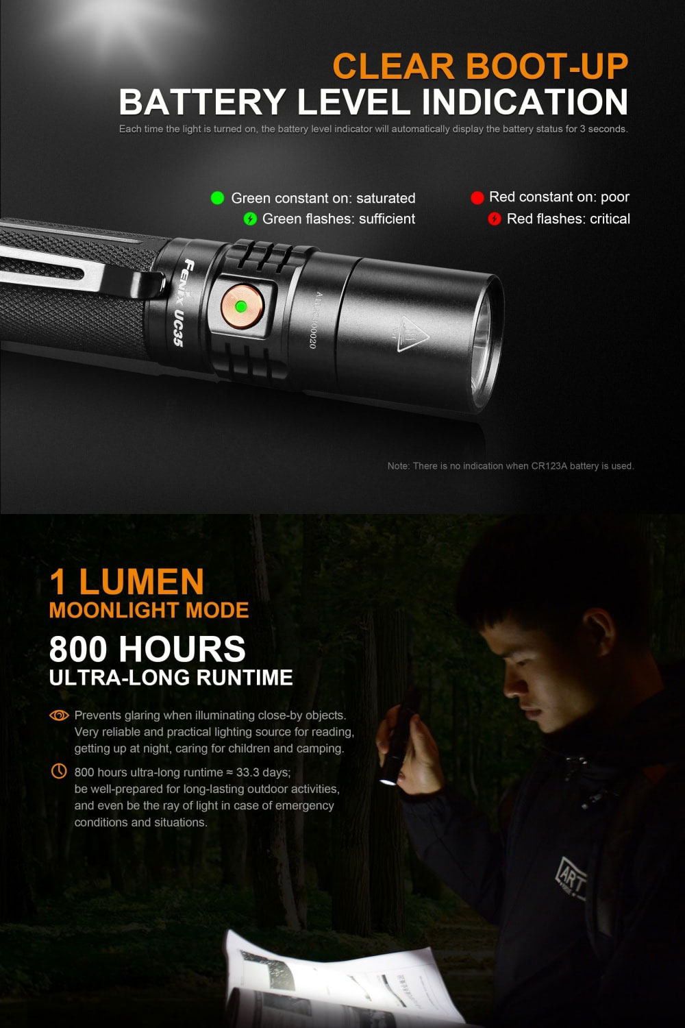 uc35 v2.0 rechargeable flashlight