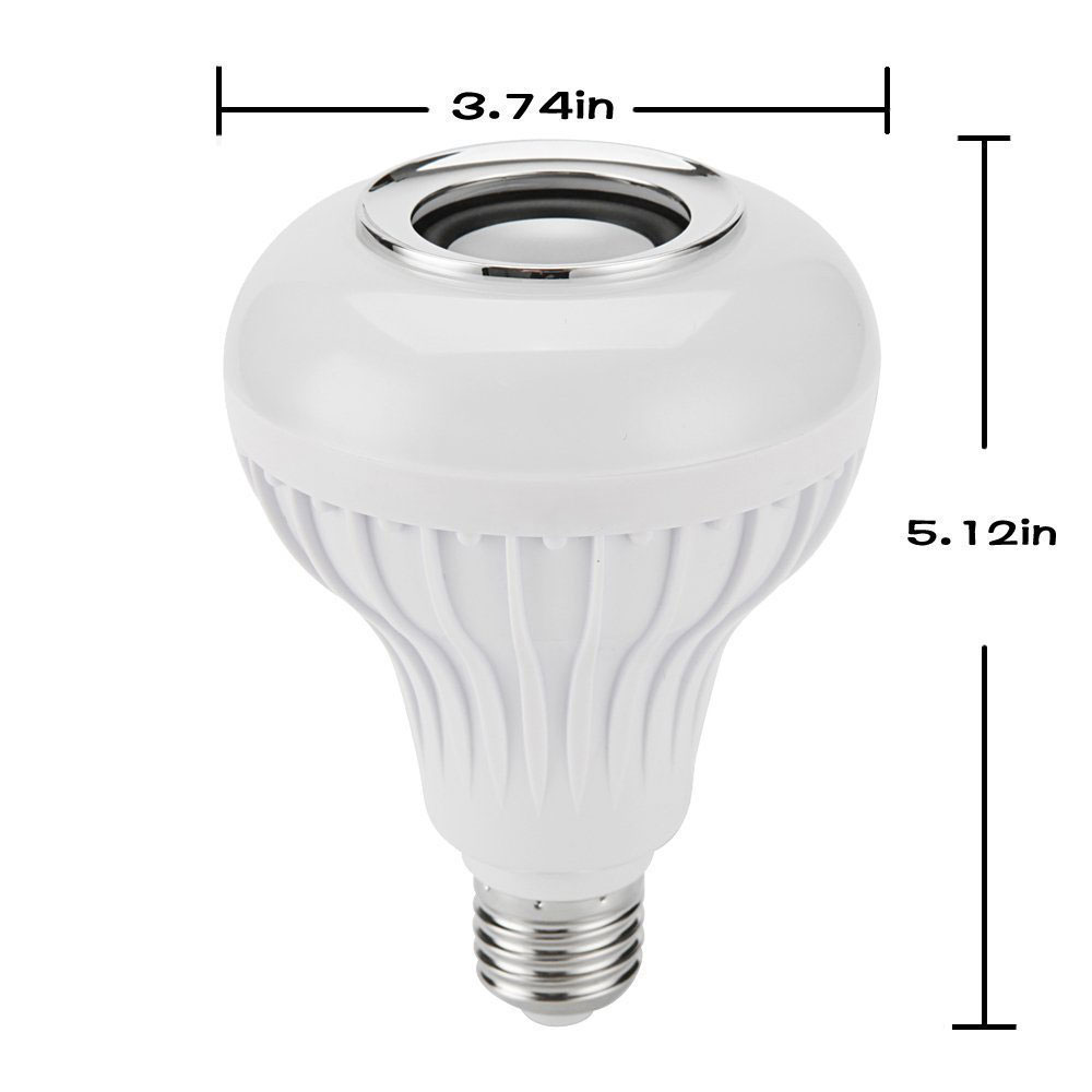 LED Light Bulb with Integrated Bluetooth Speaker