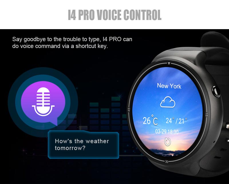 I4 Pro WiFi 3G Waterproof Smart Watch 