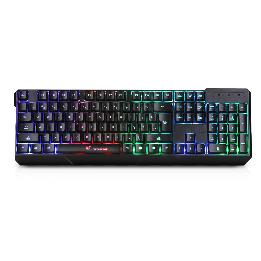 MotoSpeed K70L USB Gaming Keyboard wired 7 Color Backlight for Professional Players