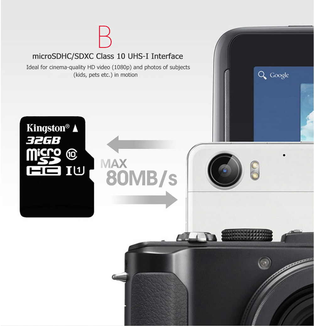 Kingston MicroSDHC/SDXC Class 10 UHS-I SD Card