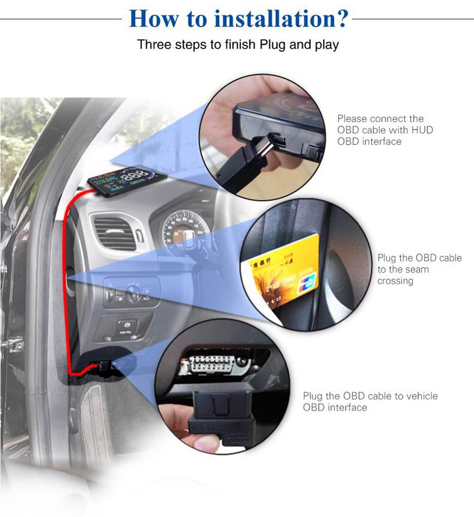 a8 obd2 car hud projector