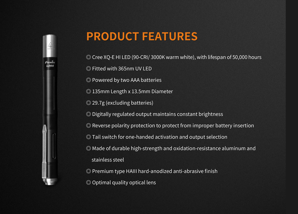 fenix ld05 v2.0 flashlight price