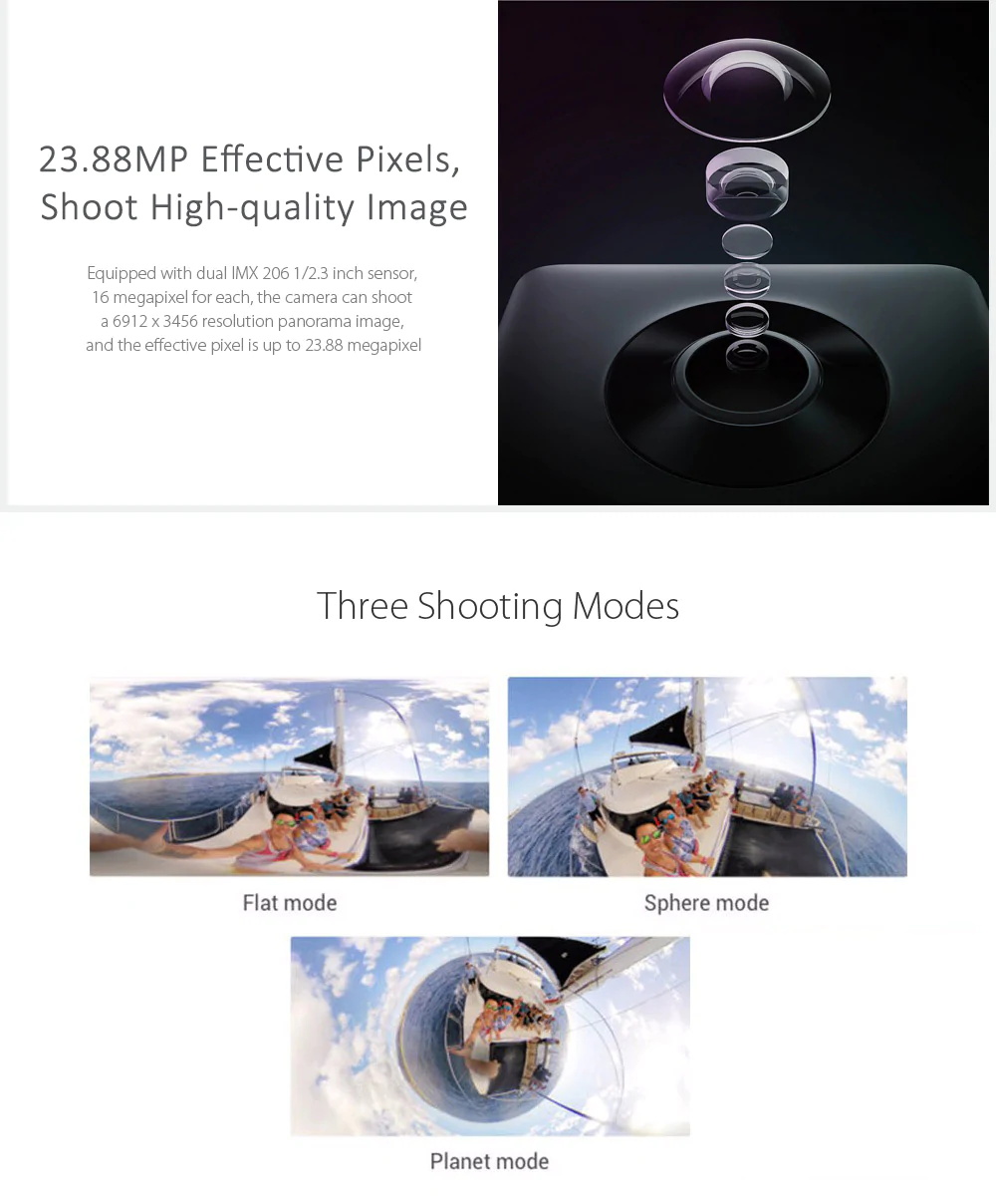 Buy Xiaomi Mi 4k Sphere Panorama Action Camera Gearvita 8045