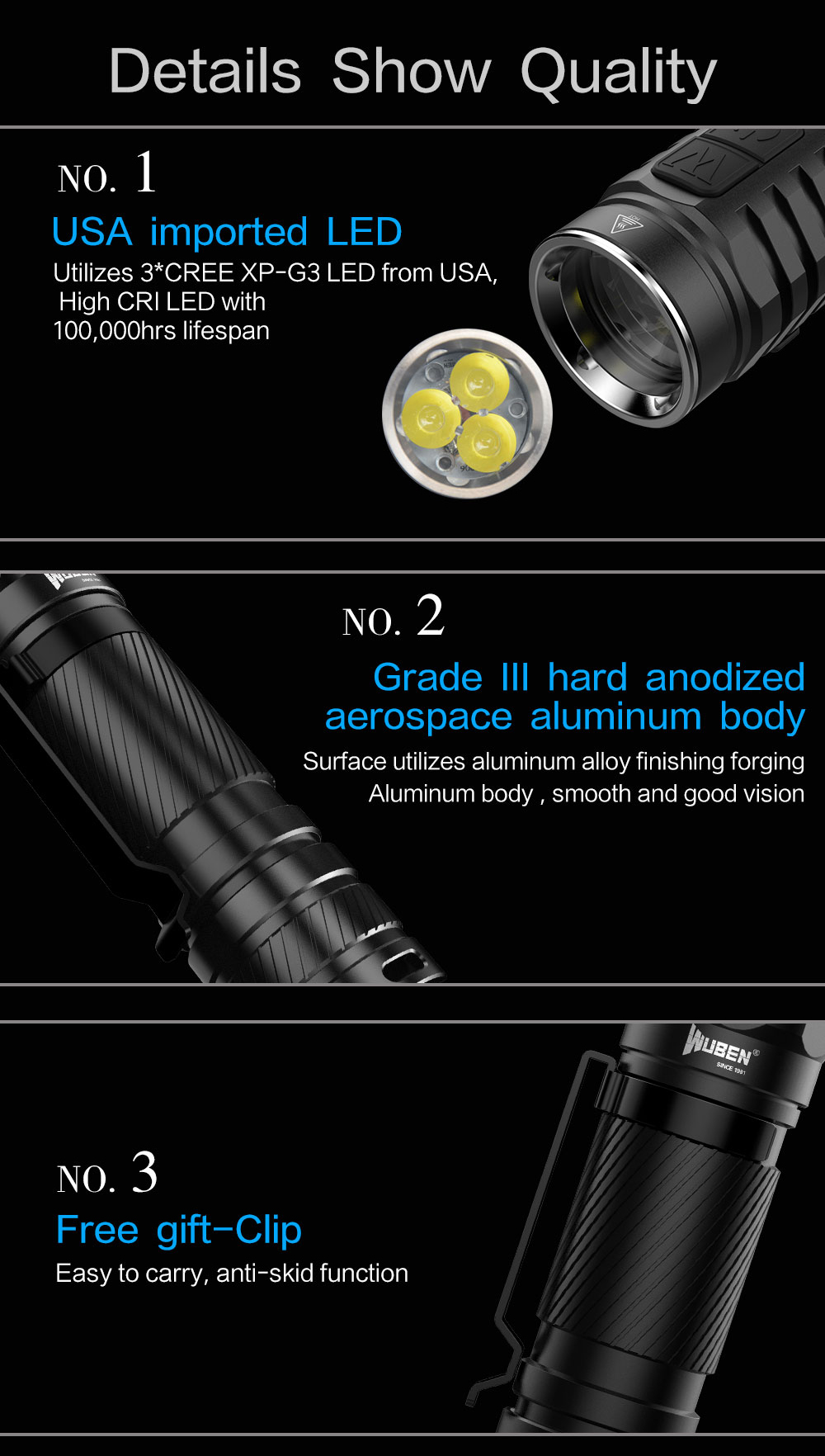 to46r rechargeable flashlight