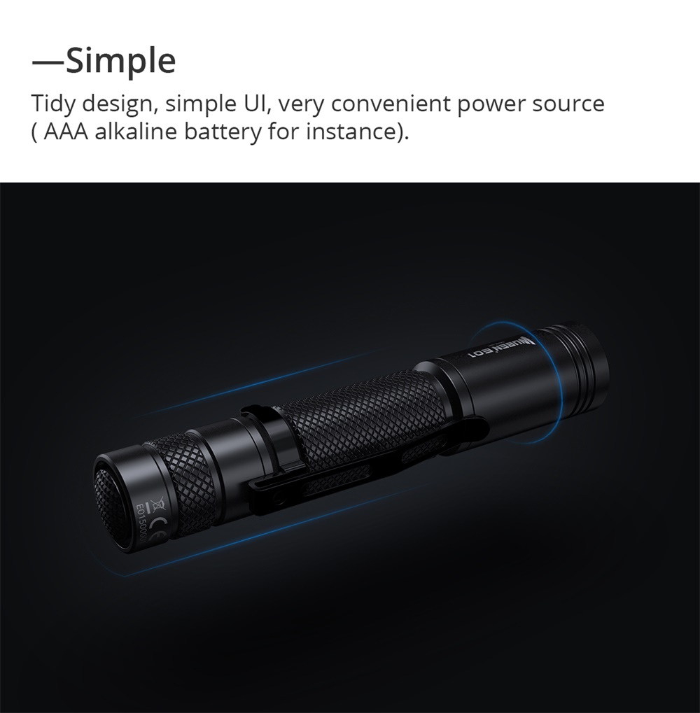 wuben e01 mini flashlight