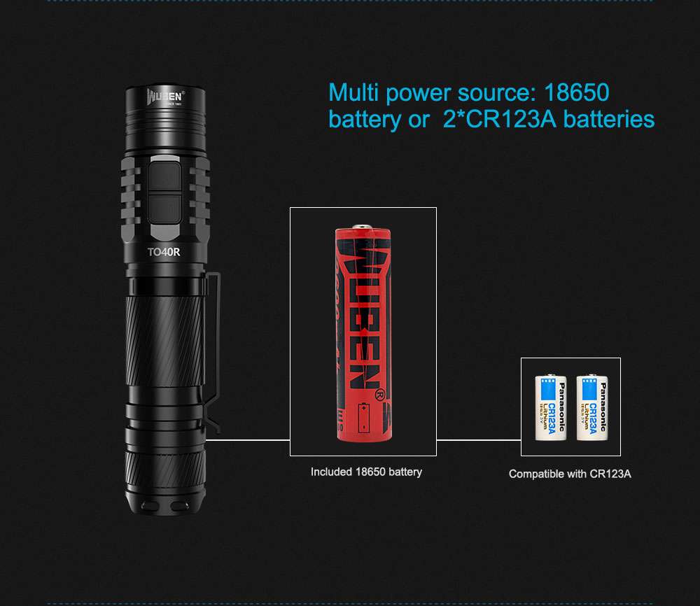wuben to40r rechargeable flashlight