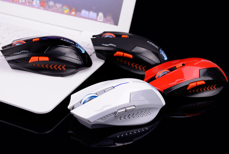 AZZOR Battery Laser Gaming Mouse Silence Built-in High Voltage Lithium Battery