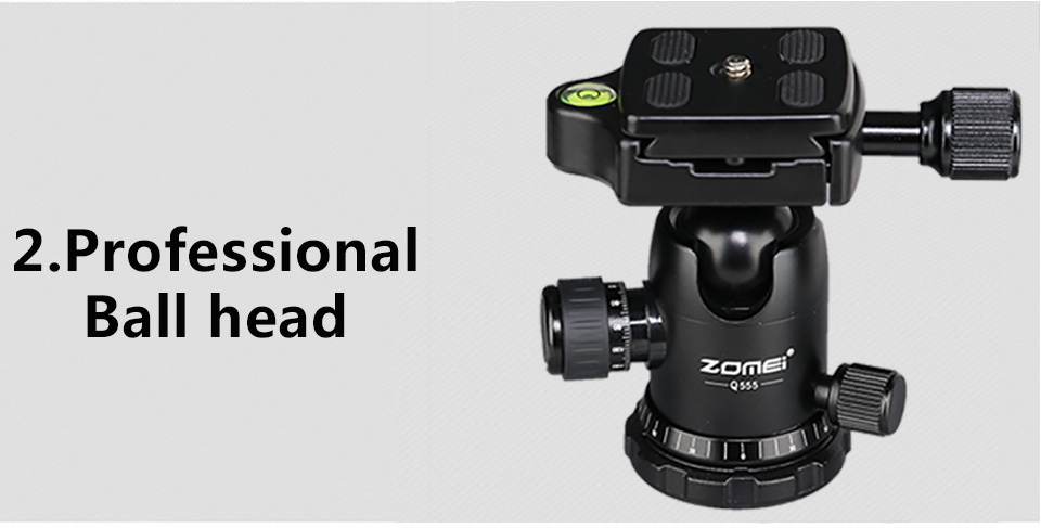 Zomei Q555 Professional Camera Tripod with Ball Head for Digital SLR Camera 