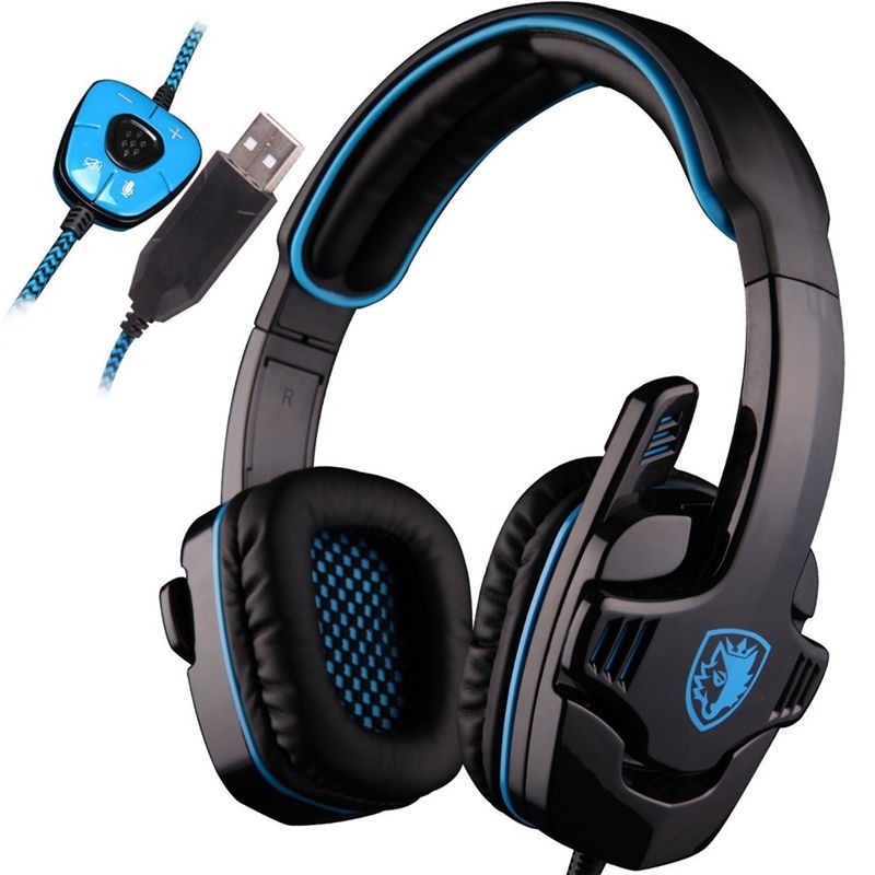 Sades SA-901 USB Gaming Headset with Microphone Noise Canceling for ps4