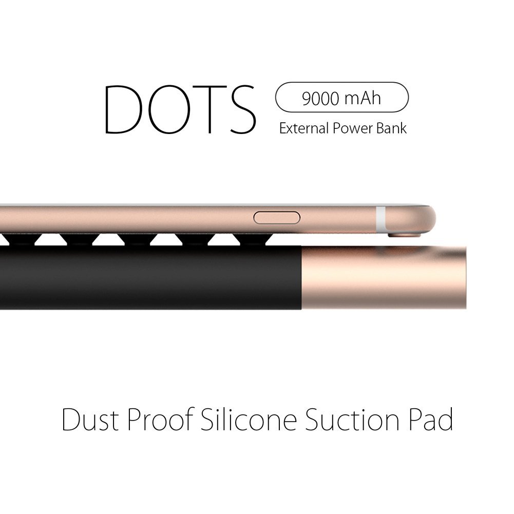 funblue dots Funblue Dots 9000mAh Mobile Power Bank with Suction Cup Design